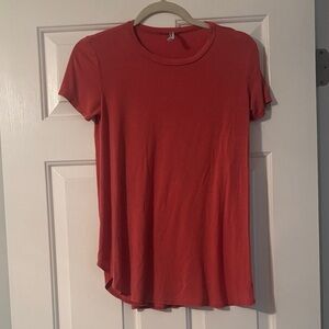 Azules Coral Short Sleeve Rayon Crewneck Tee